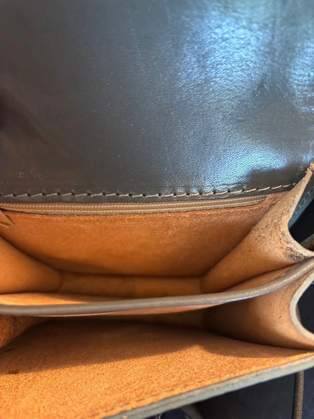 Florence Made In Italy Grey Structured Leather Crossbody Handbag